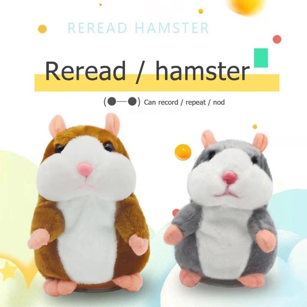 Chuột Hamster nhồi bông biết nói dễ thương 15cm