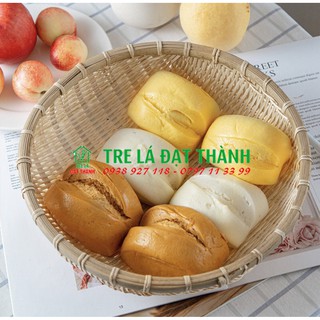 Rá tre đan dày hình tròn nhiều size, rá tre đựng rau, trang trí