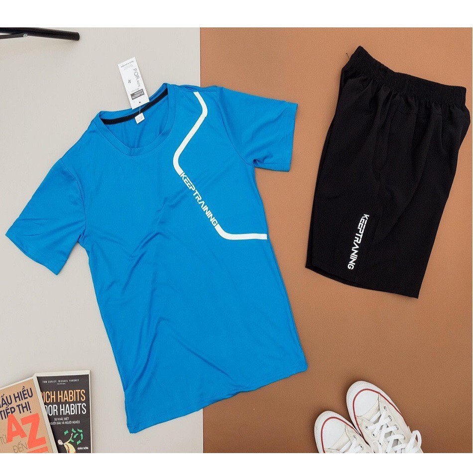 Bộ quần áo thể thao nam - bộ đồ nam thun lạnh 6 màu KEEP TRAINING - VIN95 BH24 | BigBuy360 - bigbuy360.vn