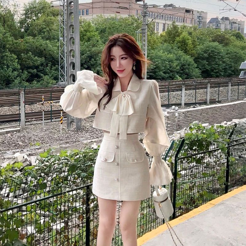 Set chân váy và áo tay dài thời trang 2022 xinh xắn cho nữ (Có bán lẻ)