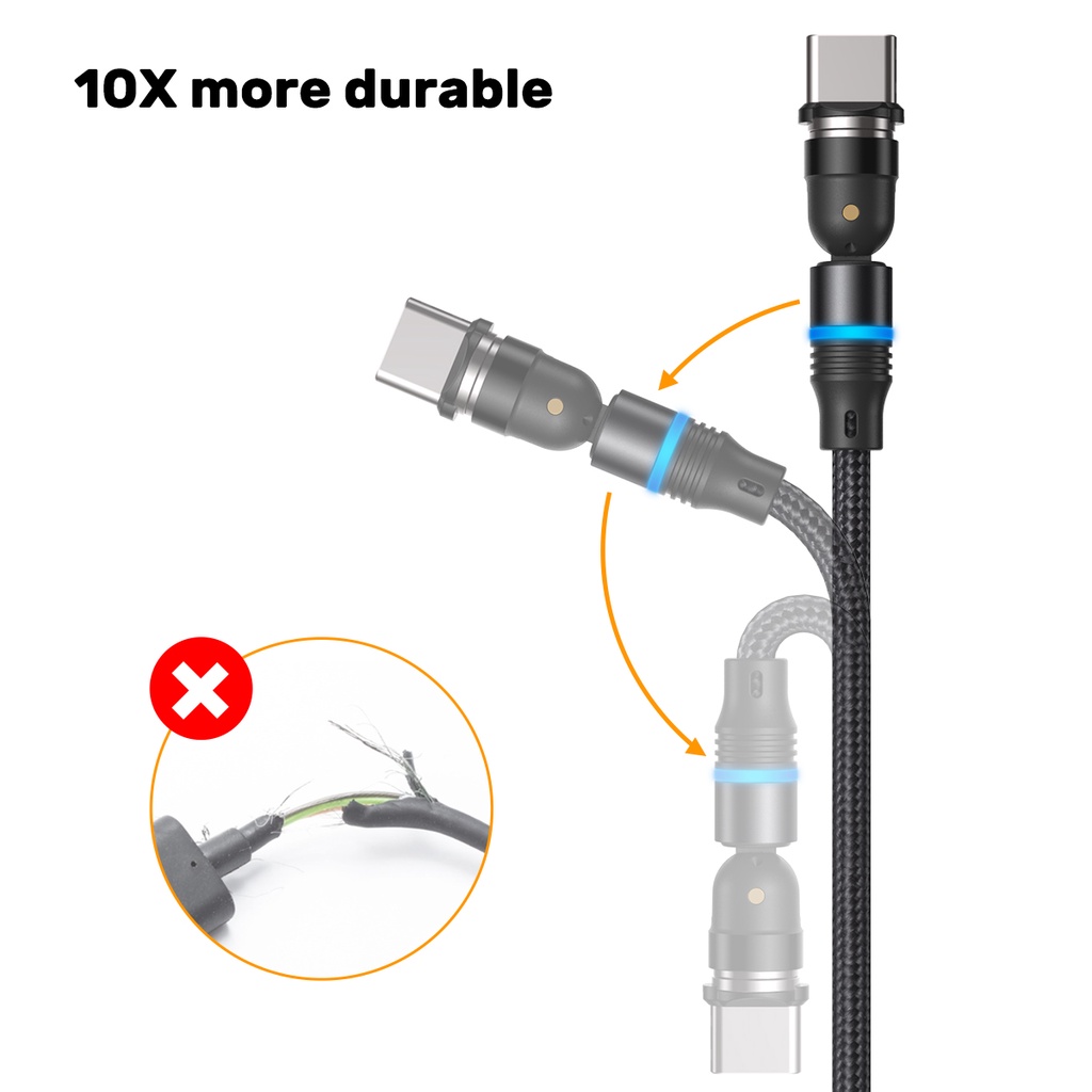 Dây Cáp Sạc Nam Châm 3A Micro USB Type C 2m 1m Cho Điện Thoại