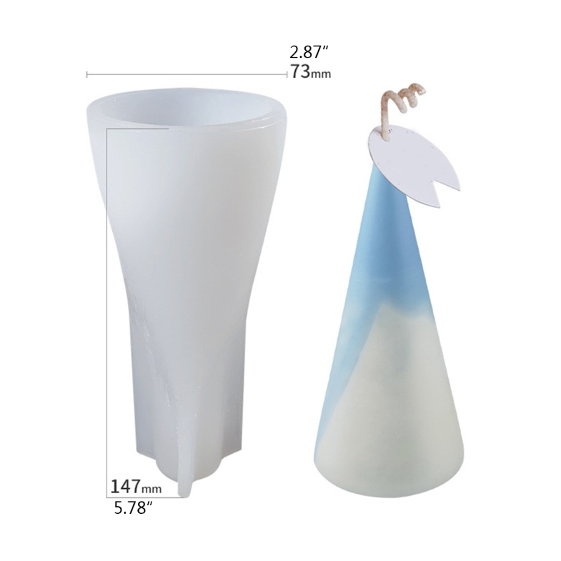 Khuôn Silicone Làm Xà Phòng Hình Nón Lục Giác