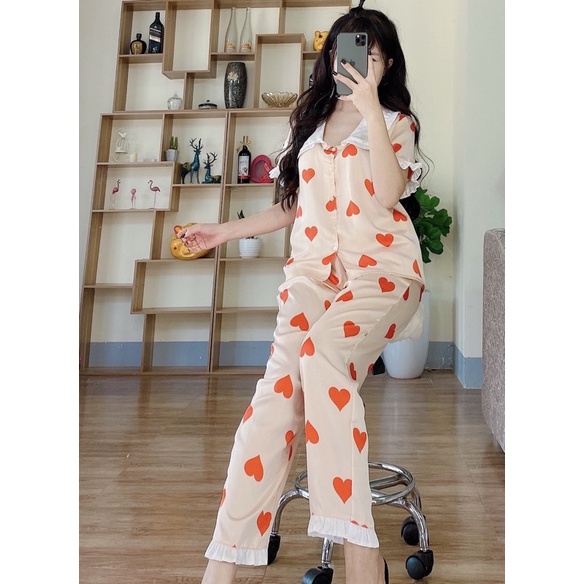Bộ Pijama Tiểu Thư Tay Ngắn Quần Dài