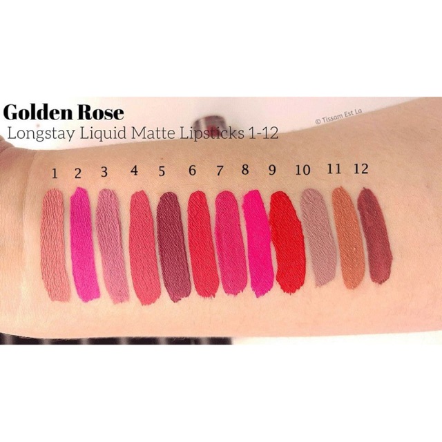 [MUA 2 TẶNG 1 SERUM TẾ BÀO GỐC] Son Kem Lì Golden Rose Longstay Matte Lipstick 💋💋💋