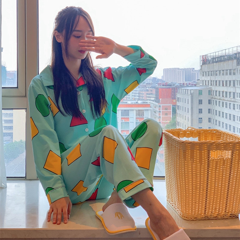 Đồ ngủ pijama tay dài hình shin cậu bé bút chì xinh xắn