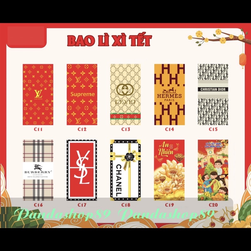 Lì xì 2023 (50 chiếc) - mẫu siêu mới-giá xưởng