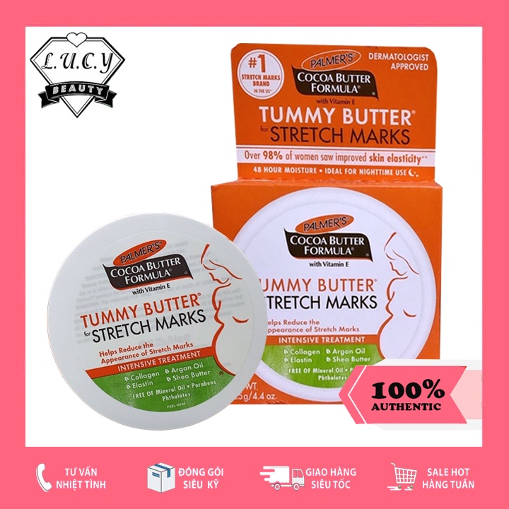 Hàng USA- Kem bơ chống rạn da cho bà bầu khi mang thai Tummy Butter for Stretch Marks của Palmer's 125g