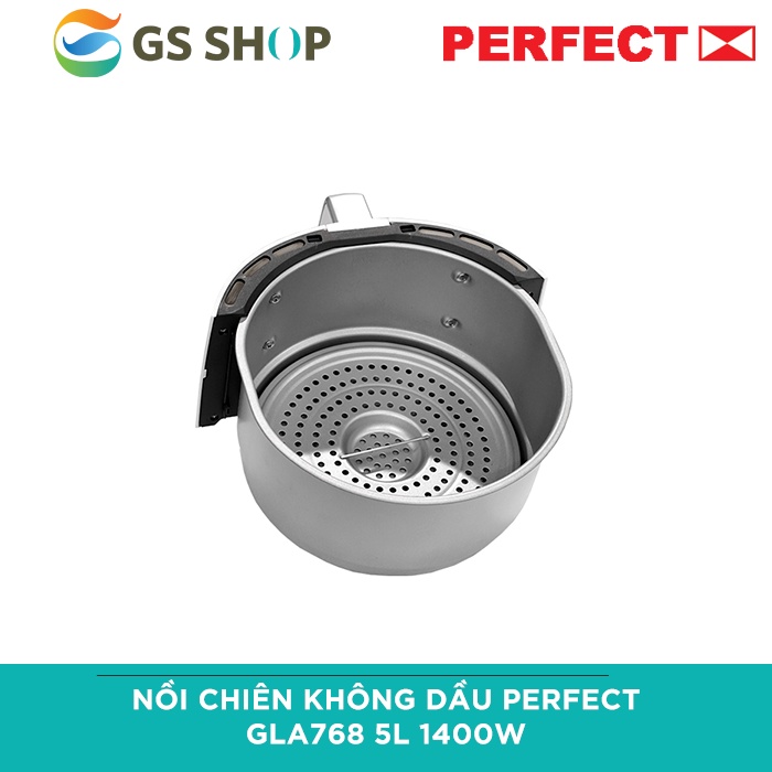 Nồi Chiên Không Dùng Dầu Perfect 5L TẶNG: Bộ 5 nồi men REONA &amp; Bếp điện đơn 1000W