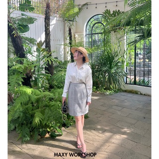 Áo sơ mi nữ chấm bi phi lụa Polka Silk Shirt Maxy Workshop