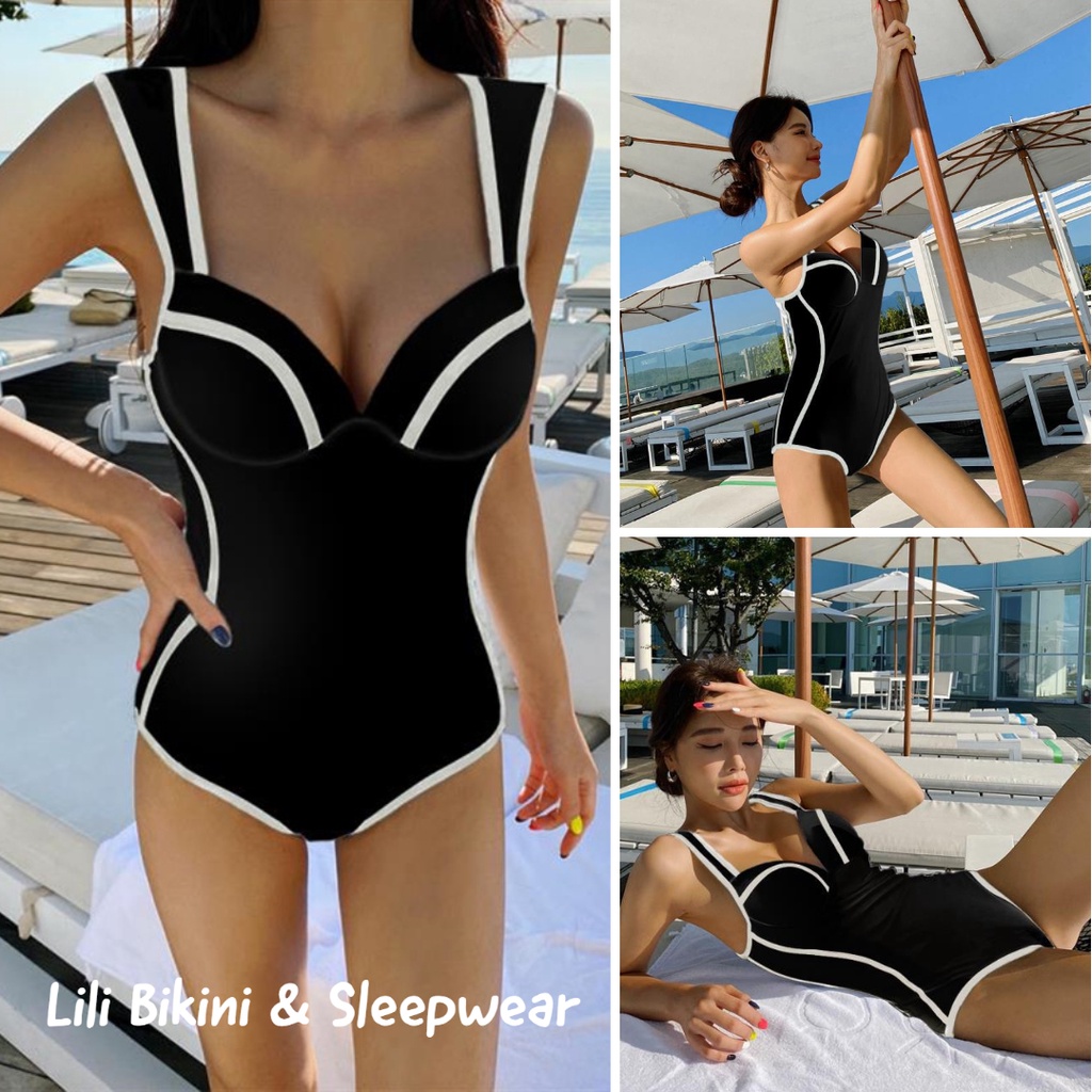 (Mẫu mới 2023 có bigsize) Bikini Hàn Quốc viền ngực và eo tôn dáng tạo thân hình đồng hồ cát, đồ bơi sexy