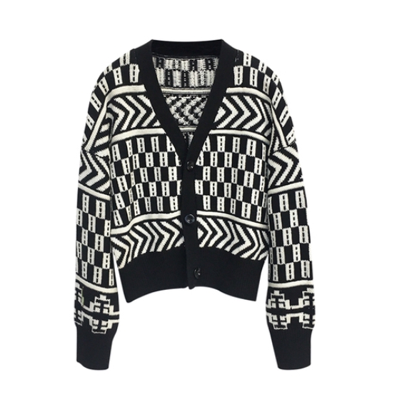 SUXI Áo khoác cardigan dệt kim tay dài phong cách Vintage thời trang