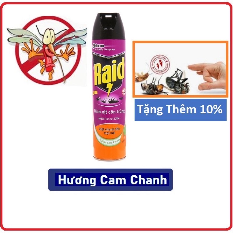 BÌNH XỊT CÔN TRÙNG RAID CÁC LOẠI 600+660+700ml & 300ml