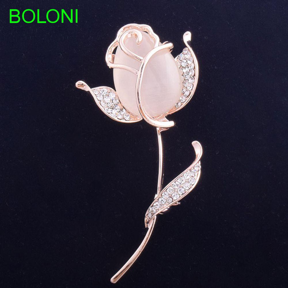 Trâm cài áo hình hoa đính đá xinh xắn dành cho nữ