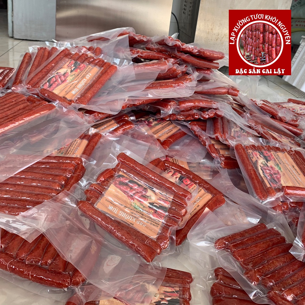 Lạp xưởng, lạp xưởng mai quế lộ, tôm sấy khô siêu nạc 500gr