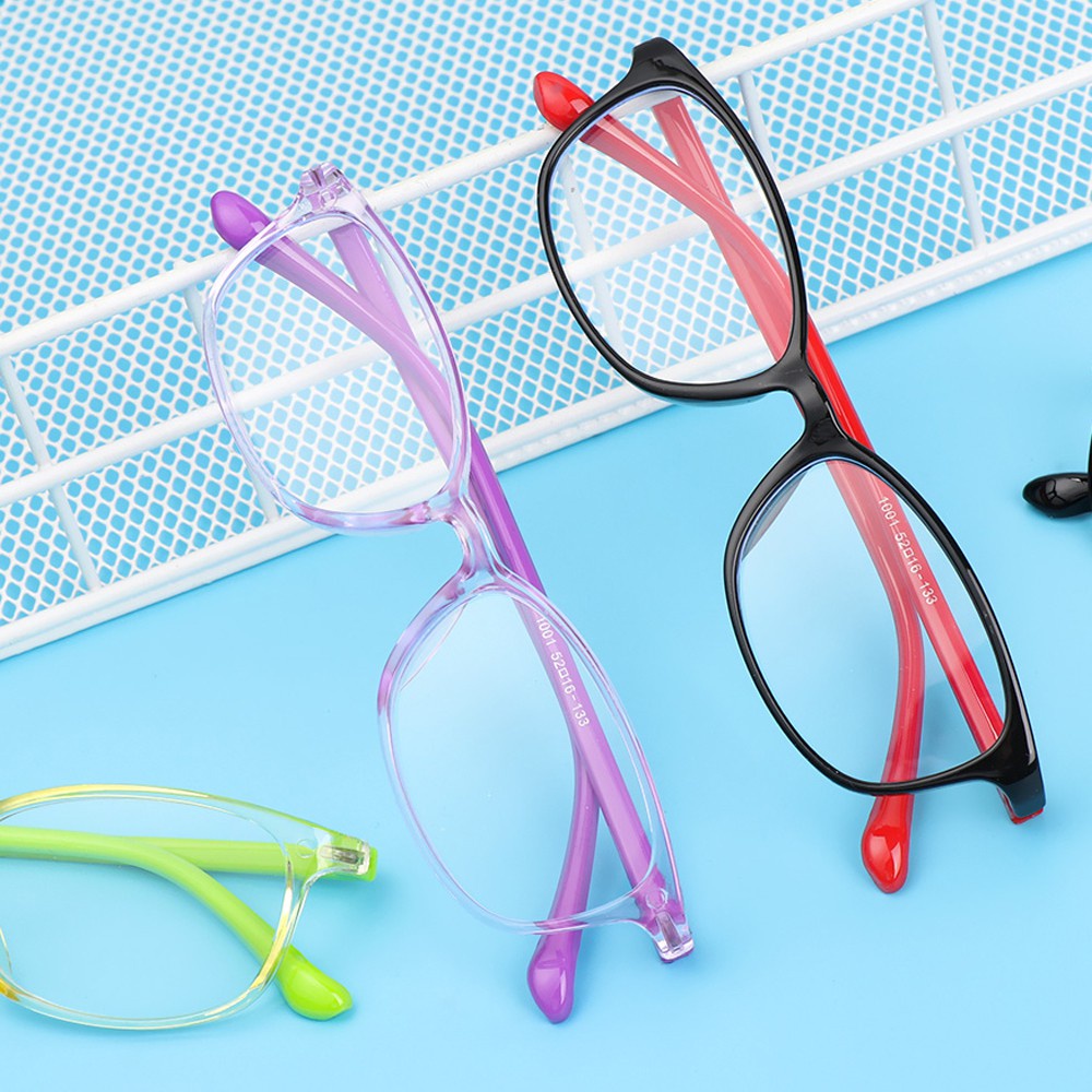 Kính Chống Ánh Sáng Xanh Chống Bức Xạ Tròng Vuông Cho Trẻ Em