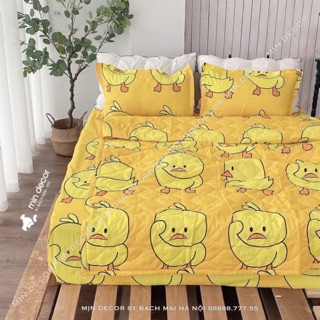 Bộ Chăn Ga Gối Hè Thu 5 Món - Vịt Vàng