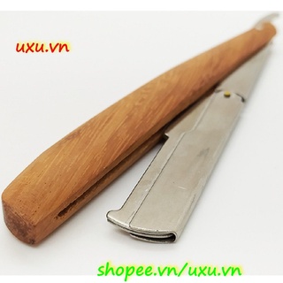 Dao cạo lông mặt, tỉa lông mày, cạo râu, thay lưỡi, cán gỗ, dao chuyên dụng tiệm tóc Thanh Hiếu
