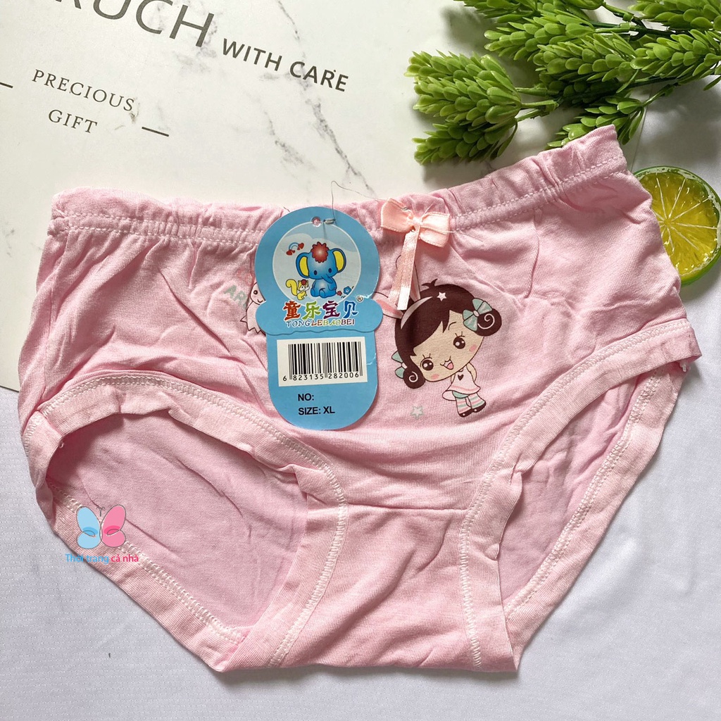 Quần chip tam giác size từ 17kg đến 35kg cho bé gái in cô bé - QC0045