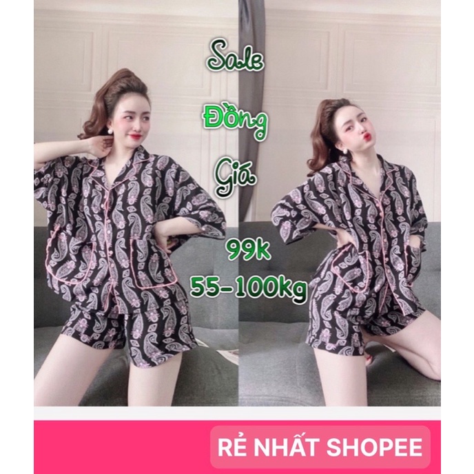 Đồ bộ Lụa Cánh dơi bigsize 50-100kg chất mềm mát