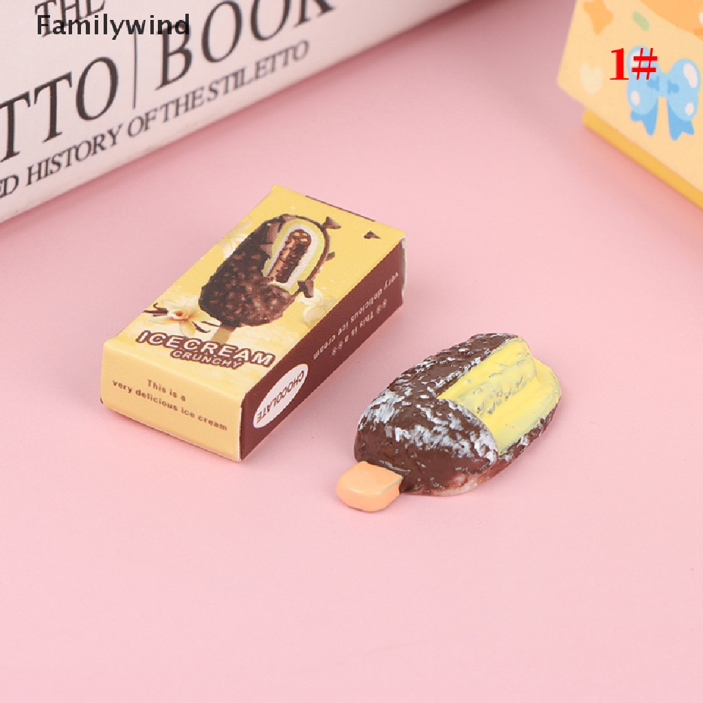 1 Set Hộp Kem / Sô Cô La / Cầu Vồng Mini Tỉ Lệ 1: 12 Trang Trí Nhà Búp Bê