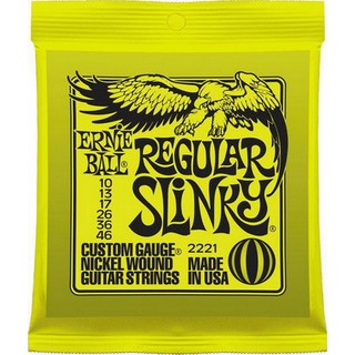 USA Ernie Ball Regular Slinky Nickel Wound Electric Guitar Strings 2221 Size 10-46 - Dây đàn guitar điện