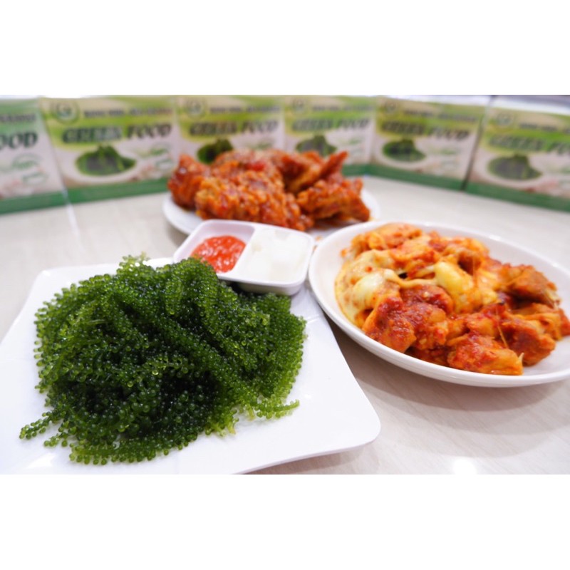 Hộp 200gr Rong nho Green food Cao cấp Hàng xuất khẩu Không tanh không nhớt