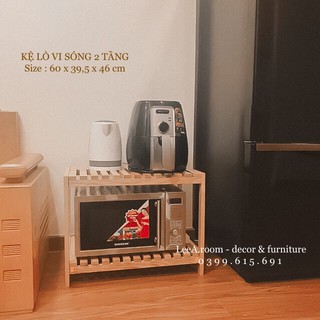 Kệ Lò Vi Sóng 2 Tầng - OvenRack 2F Natural - Gỗ Tần Bì Cao Cấp