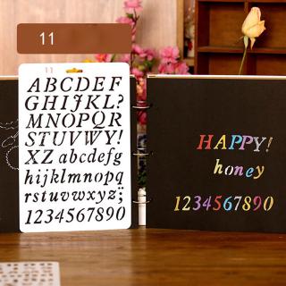 1 Khuôn Tự Vẽ Hình Hoa Và Chữ Trang Trí Sổ Tay Cho Bé