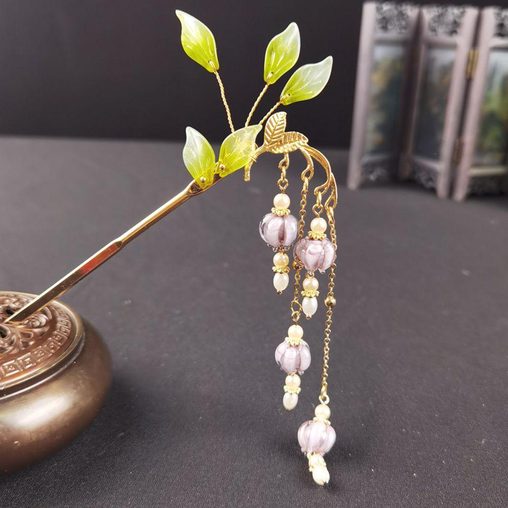 Trâm Cài Tóc VANES1 Hình Hoa Phong Cách Cổ Điển Cho Cô Dâu