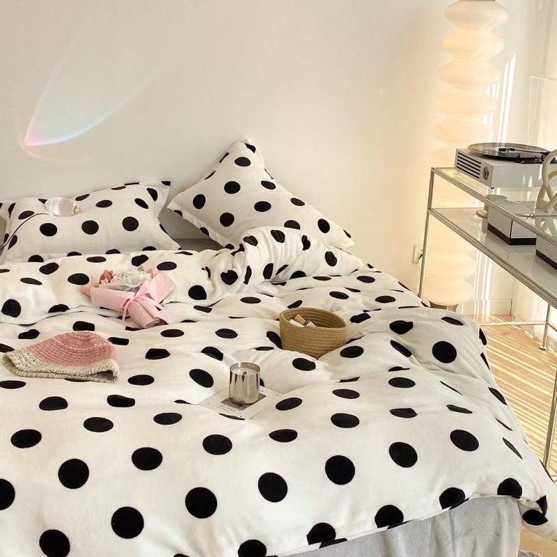 Set Bộ Vỏ Nỉ Nhung Sữa, Chất Nỉ Nhung Mềm, Êm, Ấm Áp_shinbedding