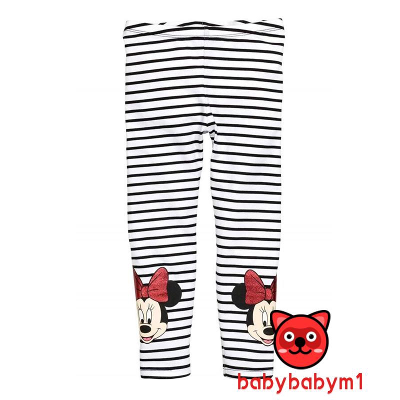 Quần Legging In Hình Chuột Mickey Cho Bé Gái Từ 2-7 Tuổi