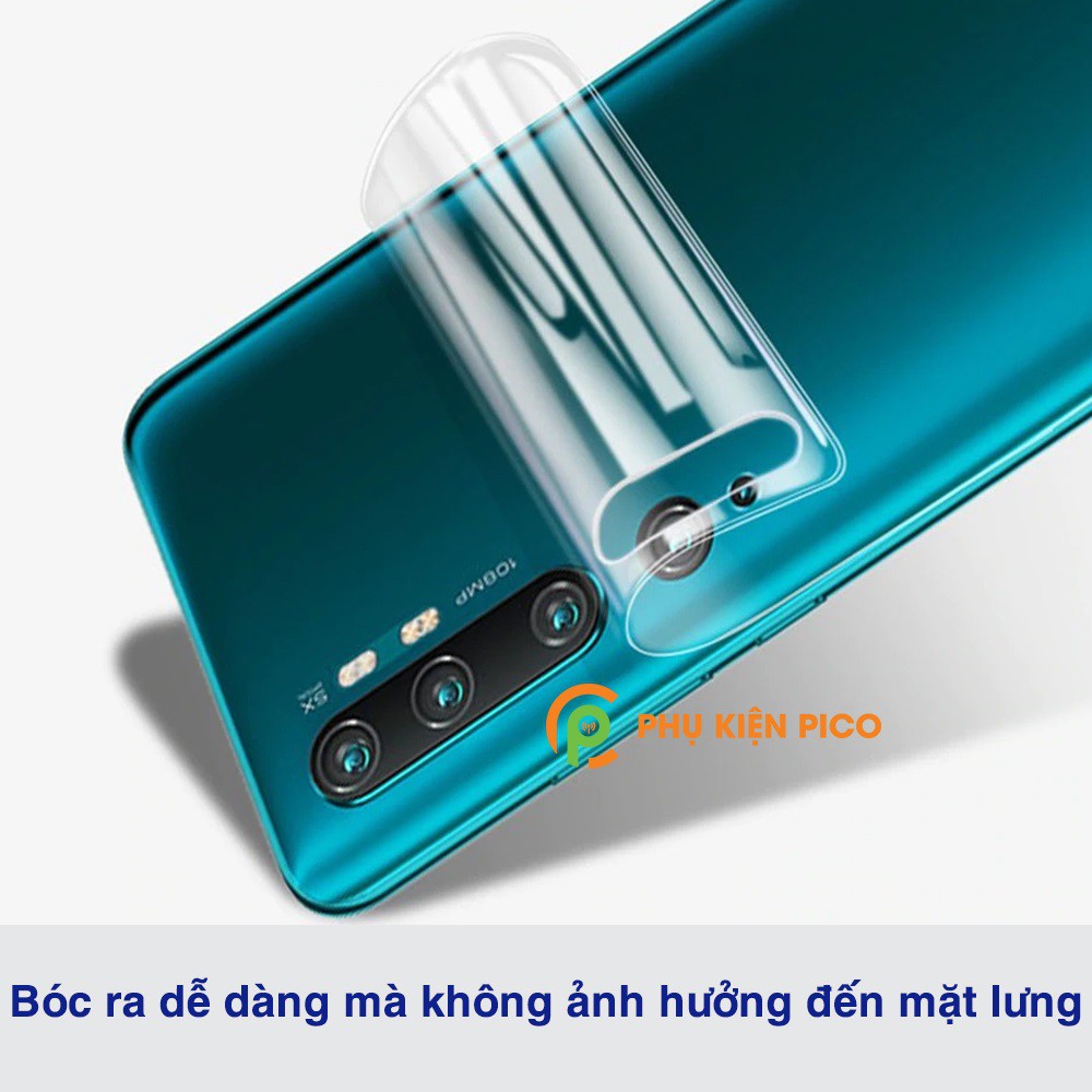 Dán lưng Mi CC9 Pro full mặt lưng dẻo trong suốt PPF tự phục hồi vết xước - Dán lưng Xiaomi Mi CC9 Pro