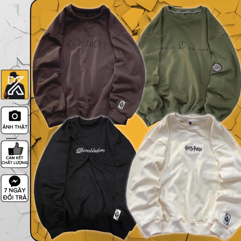 [Mã SKAMFSW175 giảm 10K đơn 50K] [sẵn ] Áo Sweater Chữ Thêu Phong Cách ulzzang nam nữ mặc