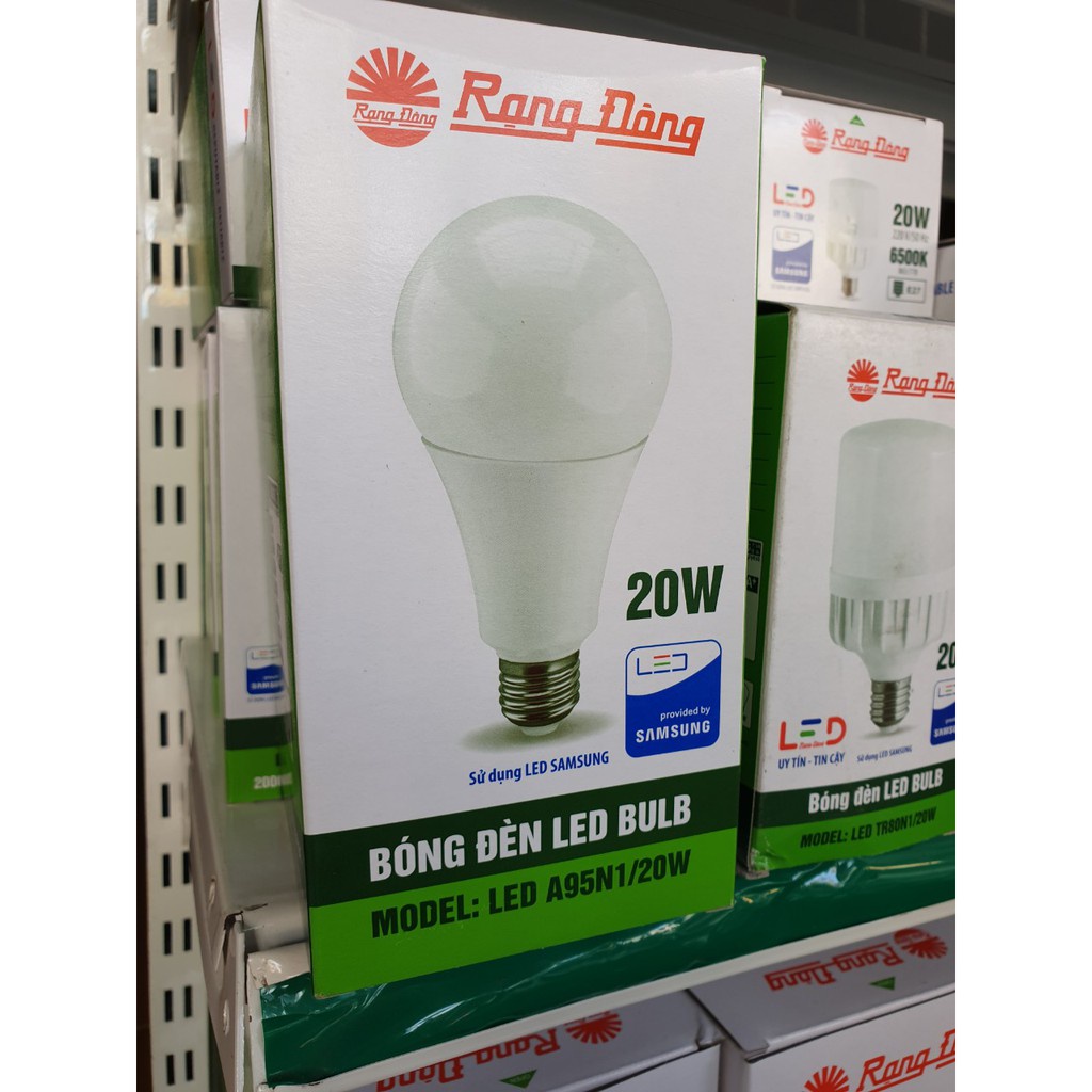 Bóng đèn tròn chiếu sáng LED Bulb Rạng Đông 20W, 30W ChipLED SAMSUNG