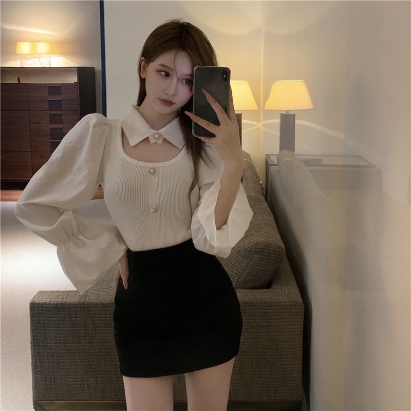 Áo IELGY dài tay phong cách phương Tây thời trang cho nữ