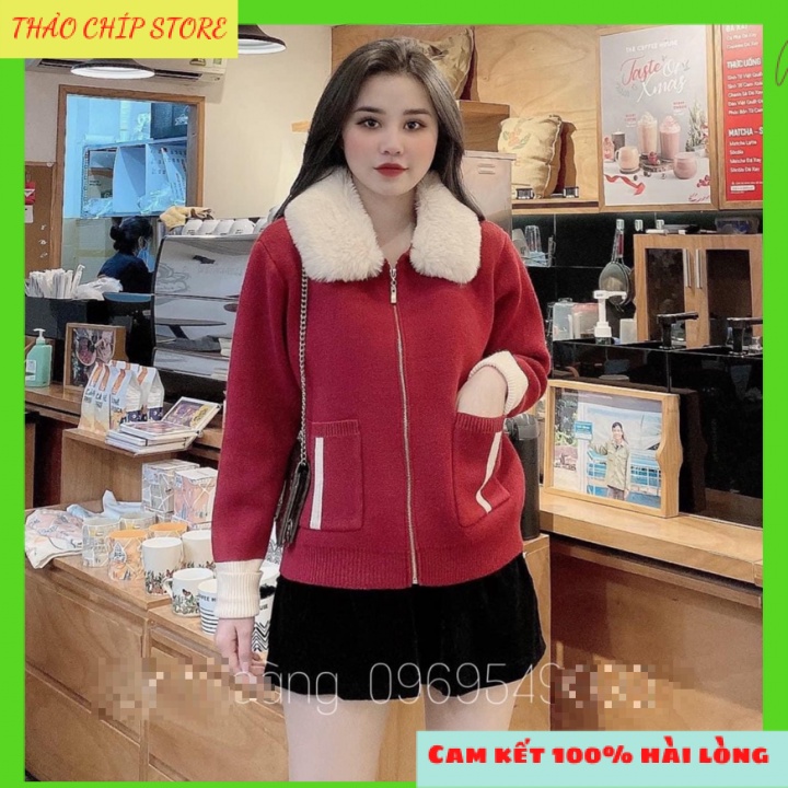 🔥FREESHIP🔥Áo Khoác Dạ Cổ Phối Lông Túi Trước 2 Màu ,Kiểu dáng cổ phối lông khóa kéo, túi trước thời trang | BigBuy360 - bigbuy360.vn