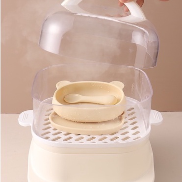 Bát ăn dặm silicon hình gấu xinh xắn cho bé Bobby Doll