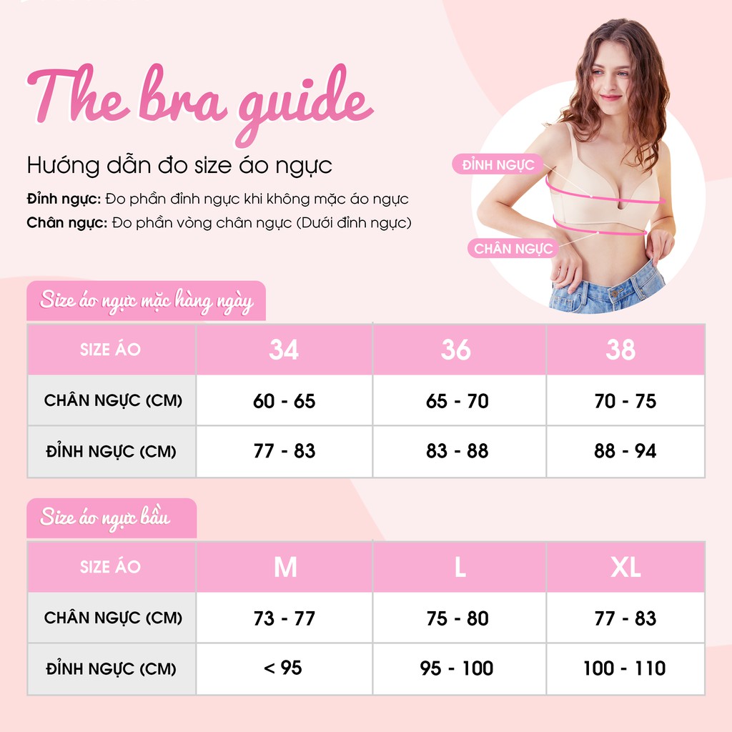 Áo Bralette Nữ hở lưng Chữ U BRL01 mặc đầm khoét lưng sâu