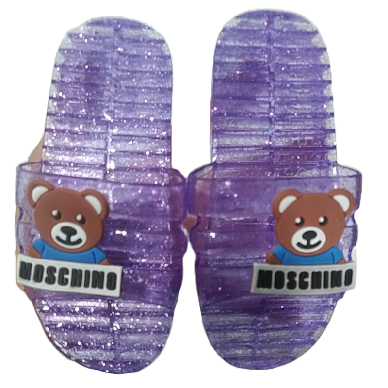 Dép nhựa trong ánh kim tuyến cho bé yêu