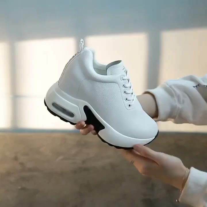 Giày độn đế ps252 cao 10cm chất da thật êm bền nhẹ