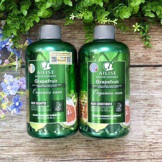 Bộ dầu gội xả bưởi Grapefruit Ailise siêu mượt phục hồi tóc chính hãng cao cấp (UK) 850mlx2