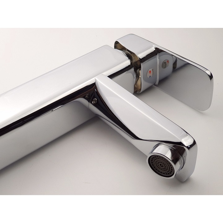 Vòi bồn rửa mặt, vòi Lavabo nóng lạnh INOX 304 VUÔNG BÓNG chắc chắn phân loại 20cm và 30 cm kèm dây NL