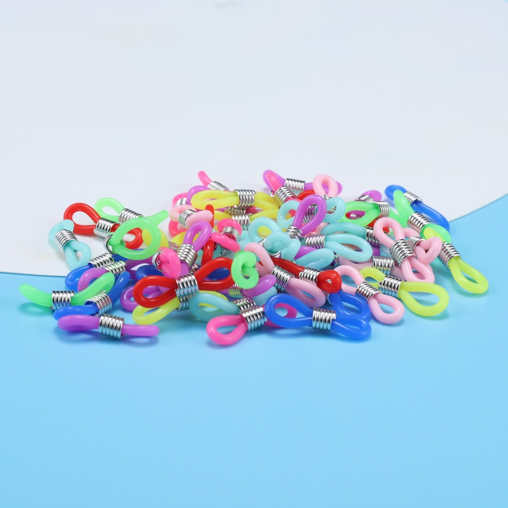 St.kunkka 50 cái / túi Kính màu dây buộc đầu nối vật liệu cao su để làm đồ trang sức DIY