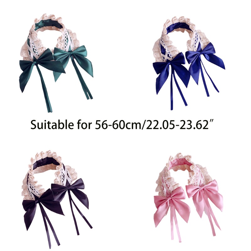 Băng Đô Ren Hoa Phong Cách Lolita Dễ Thương Hiện Có 5 Màu