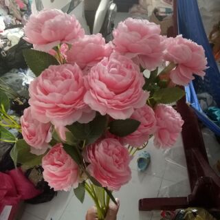 10 cành hoa Hồng nhựa