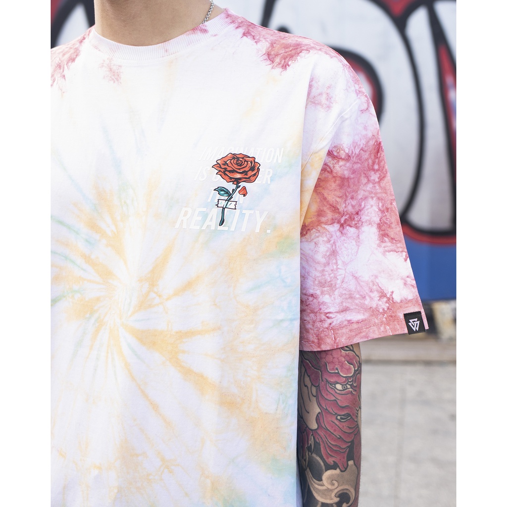 Áo Thun Imagination Tie Dye Rainbow Chất Liệu Cotton Thoáng Mát