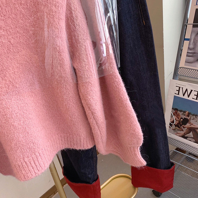 Áo Sweater Dáng Ngắn Phong Cách Hàn Quốc Thời Trang Thu Xuân Dành Cho Nữ