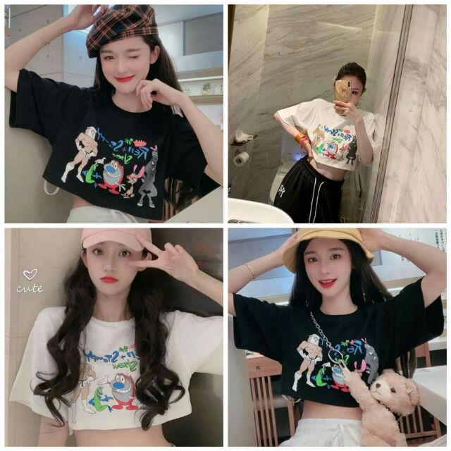 Áo Croptop hoạt hình