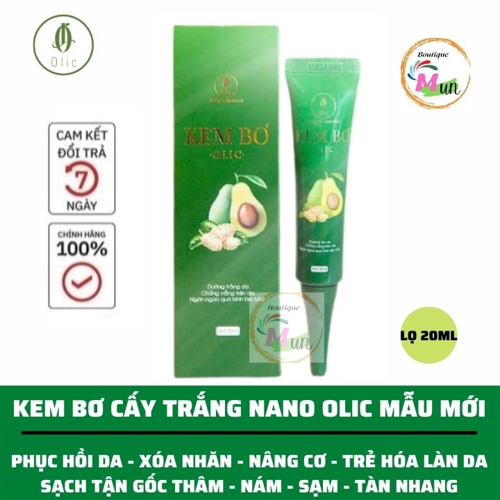 Kem Bơ Olic cấy trắng Nano Olic - hàng chính hãng