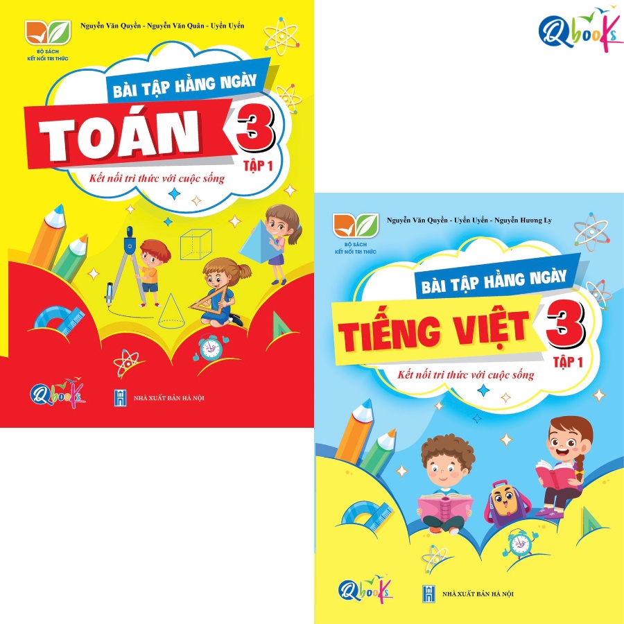 Sách - Combo Bài Tập Hằng Ngày Toán và Tiếng Việt 3 - Tập 1 - Kết Nối Tri Thức Với Cuộc Sống (2 cuốn)